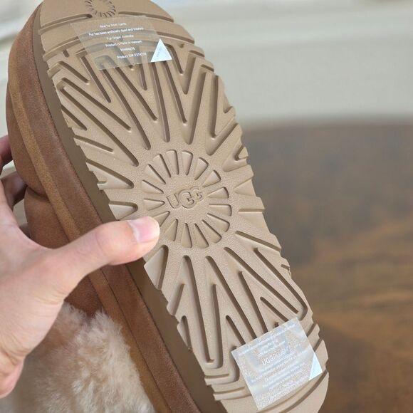 UGG Classic Chillapeak Chestnut Women's Boots Size 9 Suede Lamb Fur 1144046 New - Picture 12 of 14